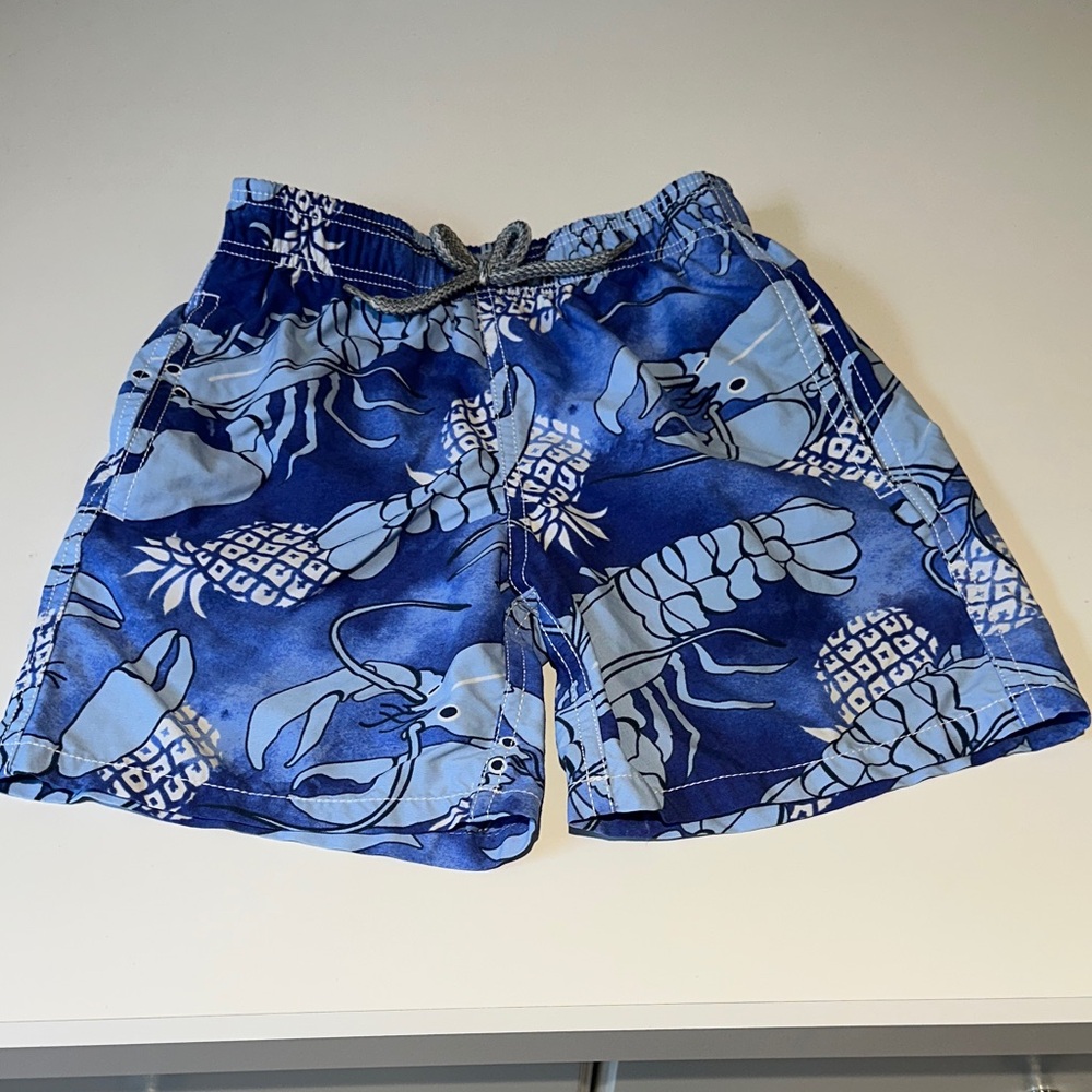 Vilebrequin Blue Lobster Pattern Swim Trunks